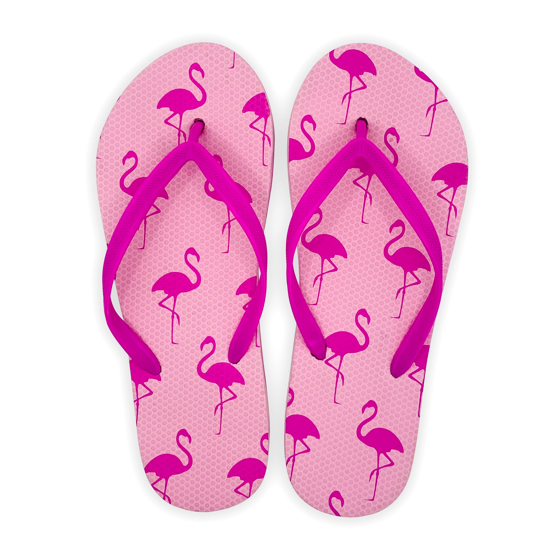 Flamingos Rosas, Diseño original, vista superior